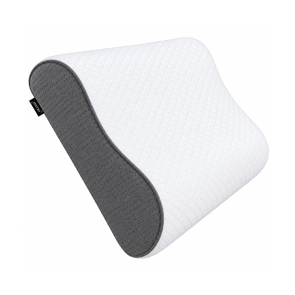 IDITRI Cervical Pillow for Neck Support | Memory Foam Neck Pillow for Pain Relief & Cervical Alignment | Ergonomic Cervical Pillow for Side & Back Sleepers | Dove Grey